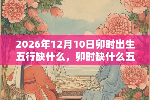 2026年12月10日卯时出生五行缺什么,卯时缺什么五行 2026年12月10日卯时出生五行缺什么,卯时缺什么五行