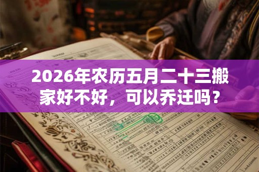 2026年农历五月二十三搬家好不好,可以乔迁吗? 2026年农历五月二十三搬家好不好,可以乔迁吗?