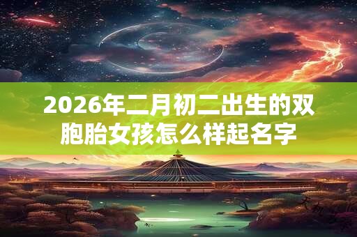 2026年二月初二出生的双胞胎女孩怎么样起名字 2026年二月初二出生的双胞胎女孩怎么样起名字