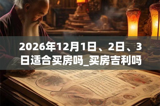 2026年12月1日、2日、3日适合买房吗_买房吉利吗 2026年12月1日、2日、3日适合买房吗_买房吉利吗