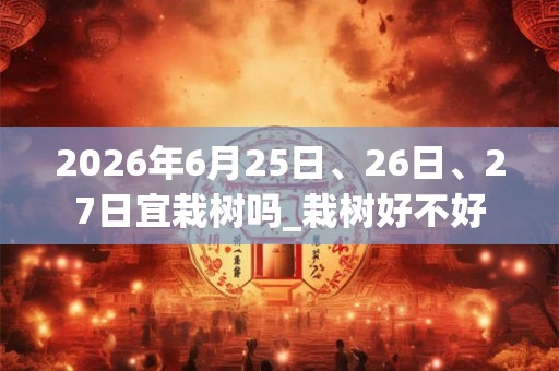 2026年6月25日、26日、27日宜栽树吗_栽树好不好 2026年6月25日、26日、27日宜栽树吗_栽树好不好