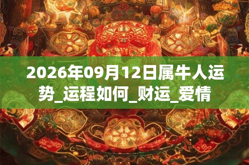 2026年09月12日属牛人运势_运程如何_财运_爱情