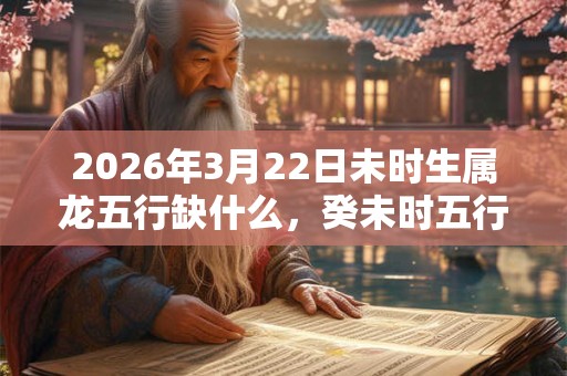 2026年3月22日未时生属龙五行缺什么,癸未时五行缺什么 2026年3月22日未时生属龙五行缺什么,癸未时五行缺什么