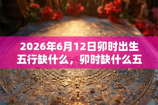 2026年6月12日卯时出生五行缺什么，卯时缺什么五行