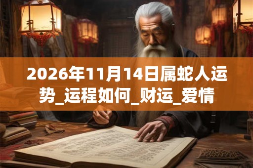 2026年11月14日属蛇人运势_运程如何_财运_爱情