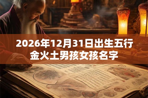 2026年12月31日出生五行金火土男孩女孩名字 2026年12月31日出生五行金火土男孩女孩名字