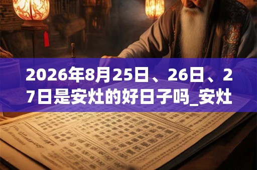 2026年8月25日、26日、27日是安灶的好日子吗_安灶可以吗 2026年8月25日、26日、27日是安灶的好日子吗_安灶可以吗