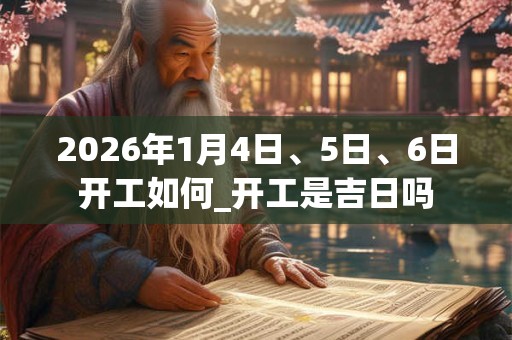 2026年1月4日、5日、6日开工如何_开工是吉日吗 2026年1月4日、5日、6日开工如何_开工是吉日吗
