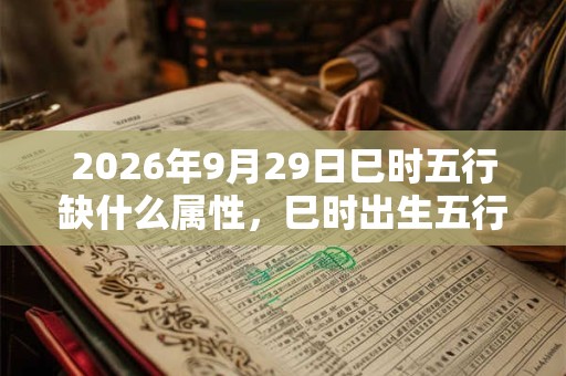 2026年9月29日巳时五行缺什么属性,巳时出生五行缺什么 2026年9月29日巳时五行缺什么属性,巳时出生五行缺什么
