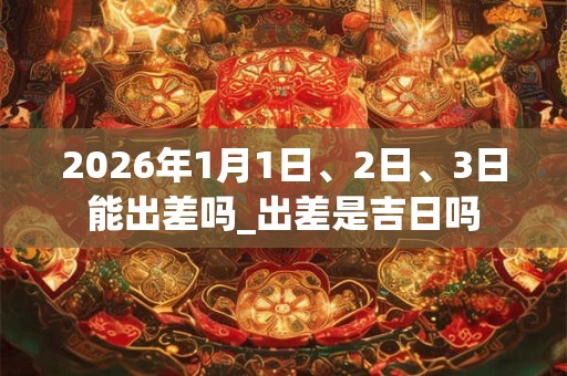 2026年1月1日、2日、3日能出差吗_出差是吉日吗 2026年1月1日、2日、3日能出差吗_出差是吉日吗