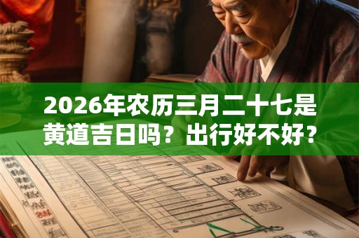 2026年农历三月二十七是黄道吉日吗?出行好不好? 2026年农历三月二十七是黄道吉日吗?出行好不好?