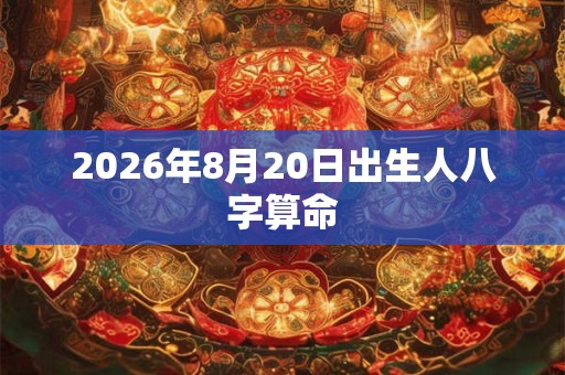 2026年8月20日出生人八字算命 2026年8月20日出生人八字算命