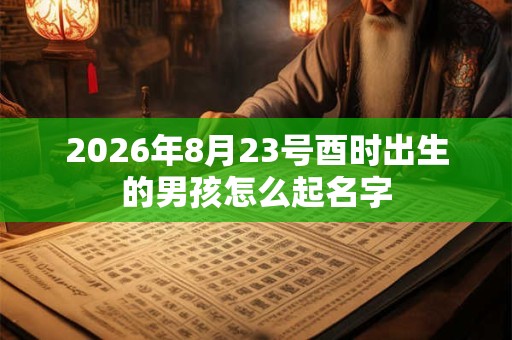 2026年8月23号酉时出生的男孩怎么起名字 2026年8月23号酉时出生的男孩怎么起名字