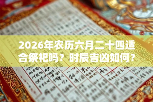 2026年农历六月二十四适合祭祀吗?时辰吉凶如何? 2026年农历六月二十四适合祭祀吗?时辰吉凶如何?