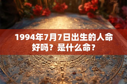 1994年7月7日出生的人命好吗?是什么命? 1994年7月7日出生的人命好吗?是什么命?
