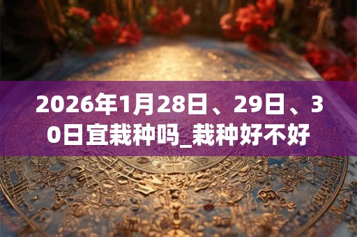 2026年1月28日、29日、30日宜栽种吗_栽种好不好