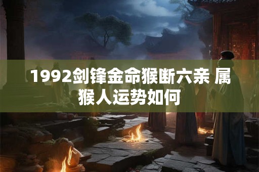 1992剑锋金命猴断六亲 属猴人运势如何 1992剑锋金命猴断六亲 属猴人运势如何