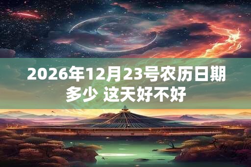 2026年12月23号农历日期多少 这天好不好 2026年12月23号农历日期多少 这天好不好