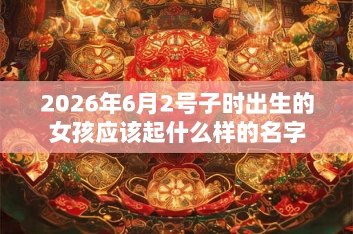 2026年6月2号子时出生的女孩应该起什么样的名字