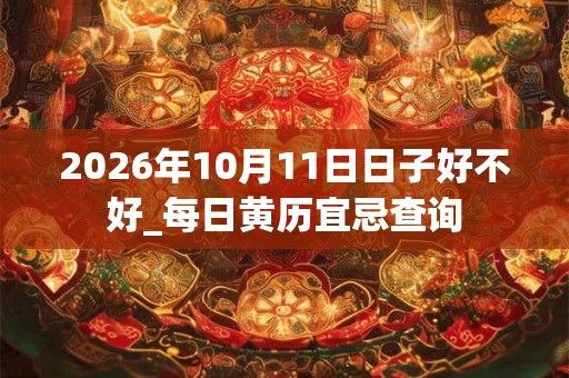 2026年10月11日日子好不好_每日黄历宜忌查询 2026年10月11日日子好不好_每日黄历宜忌查询