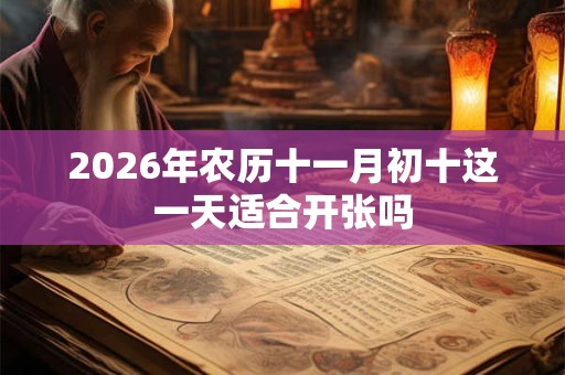 2026年农历十一月初十这一天适合开张吗