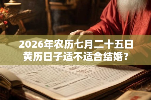 2026年农历七月二十五日黄历日子适不适合结婚? 2026年农历七月二十五日黄历日子适不适合结婚?