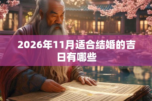 2026年11月适合结婚的吉日有哪些 2026年11月适合结婚的吉日有哪些