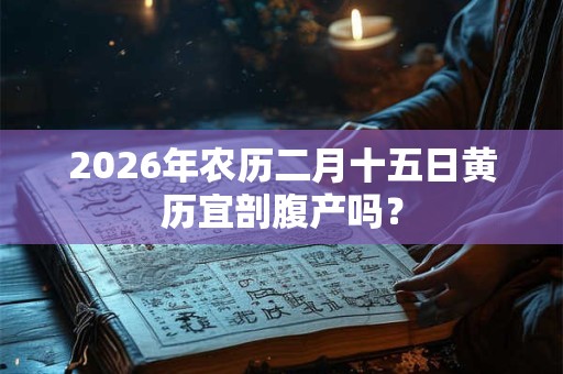 2026年农历二月十五日黄历宜剖腹产吗？