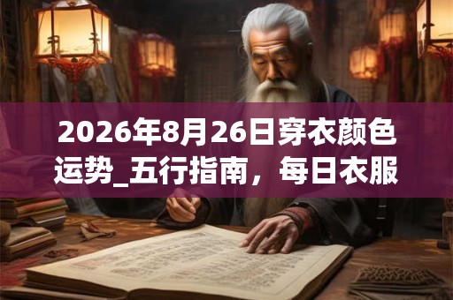 2026年8月26日穿衣颜色运势_五行指南，每日衣服颜色幸运色
