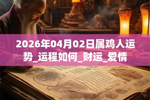 2026年04月02日属鸡人运势_运程如何_财运_爱情 2026年04月02日属鸡人运势_运程如何_财运_爱情