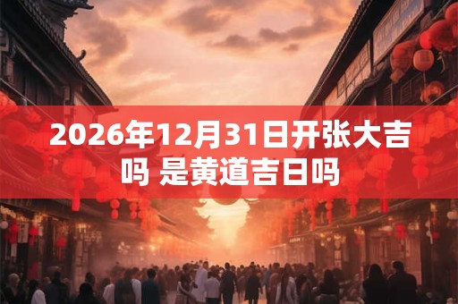 2026年12月31日开张大吉吗 是黄道吉日吗