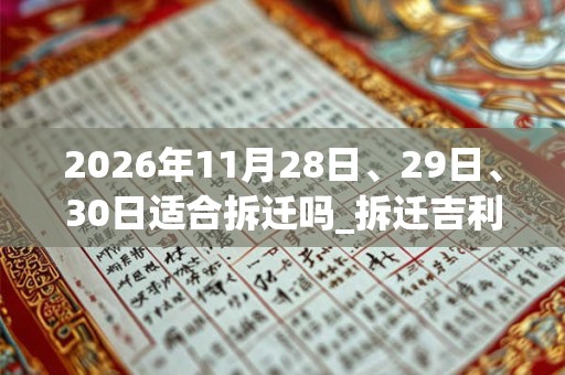 2026年11月28日、29日、30日适合拆迁吗_拆迁吉利吗 2026年11月28日、29日、30日适合拆迁吗_拆迁吉利吗