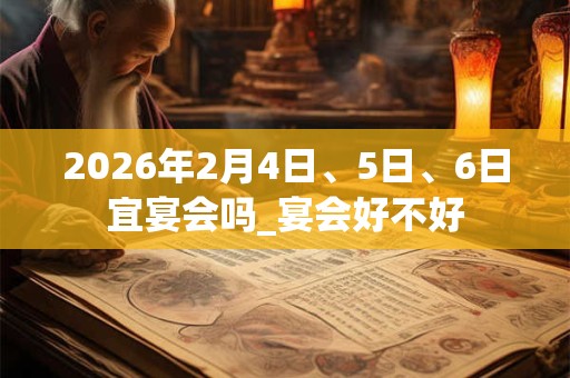 2026年2月4日、5日、6日宜宴会吗_宴会好不好 2026年2月4日、5日、6日宜宴会吗_宴会好不好