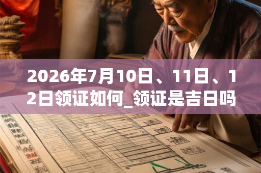 2026年7月10日、11日、12日领证如何_领证是吉日吗 2026年7月10日、11日、12日领证如何_领证是吉日吗