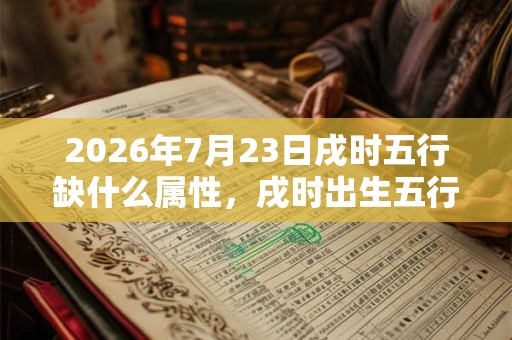 2026年7月23日戌时五行缺什么属性，戌时出生五行缺什么