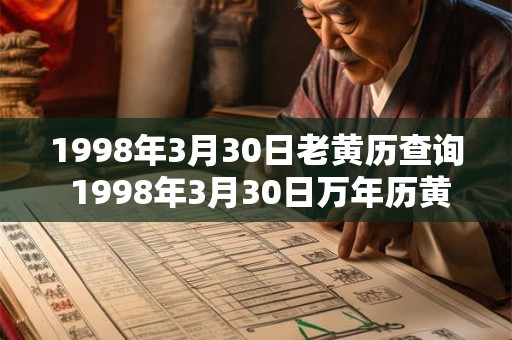 1998年3月30日老黄历查询 1998年3月30日万年历黄道吉日 1998年3月30日老黄历查询 1998年3月30日万年历黄道吉日