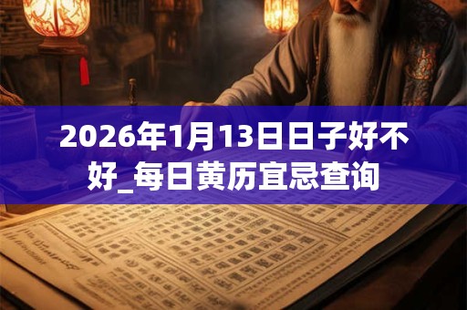 2026年1月13日日子好不好_每日黄历宜忌查询