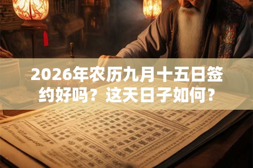 2026年农历九月十五日签约好吗？这天日子如何？