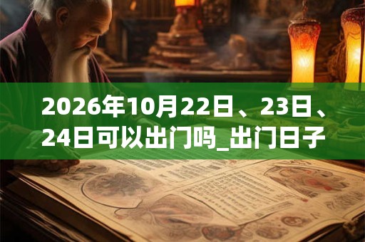2026年10月22日、23日、24日可以出门吗_出门日子好吗 2026年10月22日、23日、24日可以出门吗_出门日子好吗