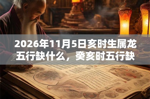 2026年11月5日亥时生属龙五行缺什么,癸亥时五行缺什么 2026年11月5日亥时生属龙五行缺什么,癸亥时五行缺什么