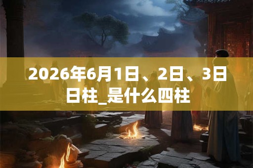 2026年6月1日、2日、3日日柱_是什么四柱 2026年6月1日、2日、3日日柱_是什么四柱