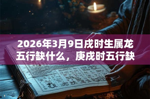 2026年3月9日戌时生属龙五行缺什么,庚戌时五行缺什么 2026年3月9日戌时生属龙五行缺什么,庚戌时五行缺什么