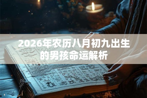 2026年农历八月初九出生的男孩命运解析