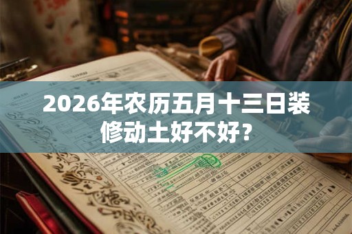 2026年农历五月十三日装修动土好不好? 2026年农历五月十三日装修动土好不好?