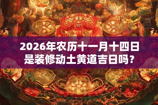2026年农历十一月十四日是装修动土黄道吉日吗? 2026年农历十一月十四日是装修动土黄道吉日吗?
