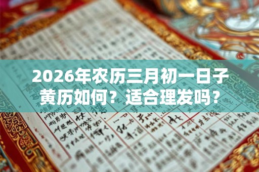 2026年农历三月初一日子黄历如何？适合理发吗？