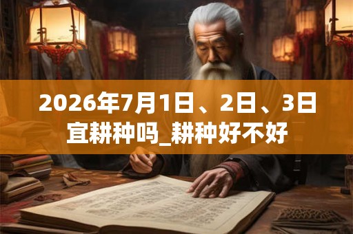 2026年7月1日、2日、3日宜耕种吗_耕种好不好 2026年7月1日、2日、3日宜耕种吗_耕种好不好