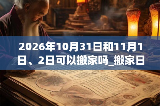 2026年10月31日和11月1日、2日可以搬家吗_搬家日子好吗 2026年10月31日和11月1日、2日可以搬家吗_搬家日子好吗