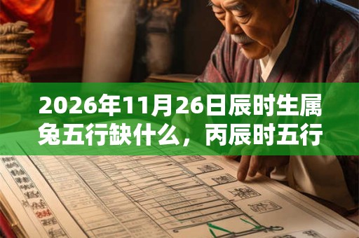 2026年11月26日辰时生属兔五行缺什么，丙辰时五行缺什么