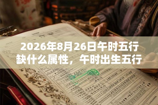 2026年8月26日午时五行缺什么属性,午时出生五行缺什么 2026年8月26日午时五行缺什么属性,午时出生五行缺什么